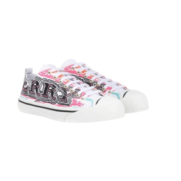 Burberry Graffiti Print Sneakers In Multi | ModeSens - Picture 1 of 9
